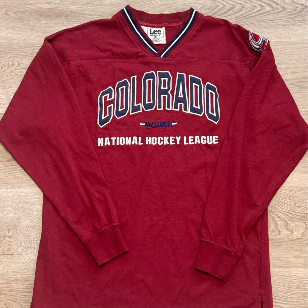 Vintage Lee Maroon Colorado National Hockey League Sweatshirt
